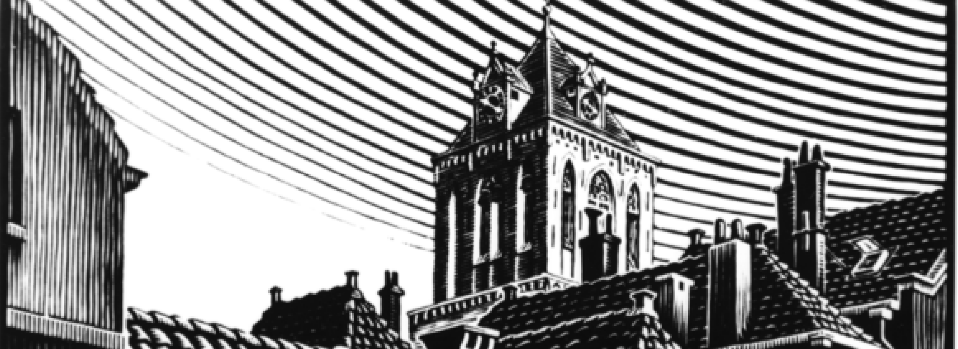 Tarjetas de M. C. Escher con grabados en madera de Delft